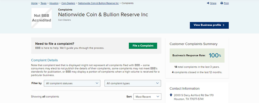 Nationwide Coin and Bullion Review