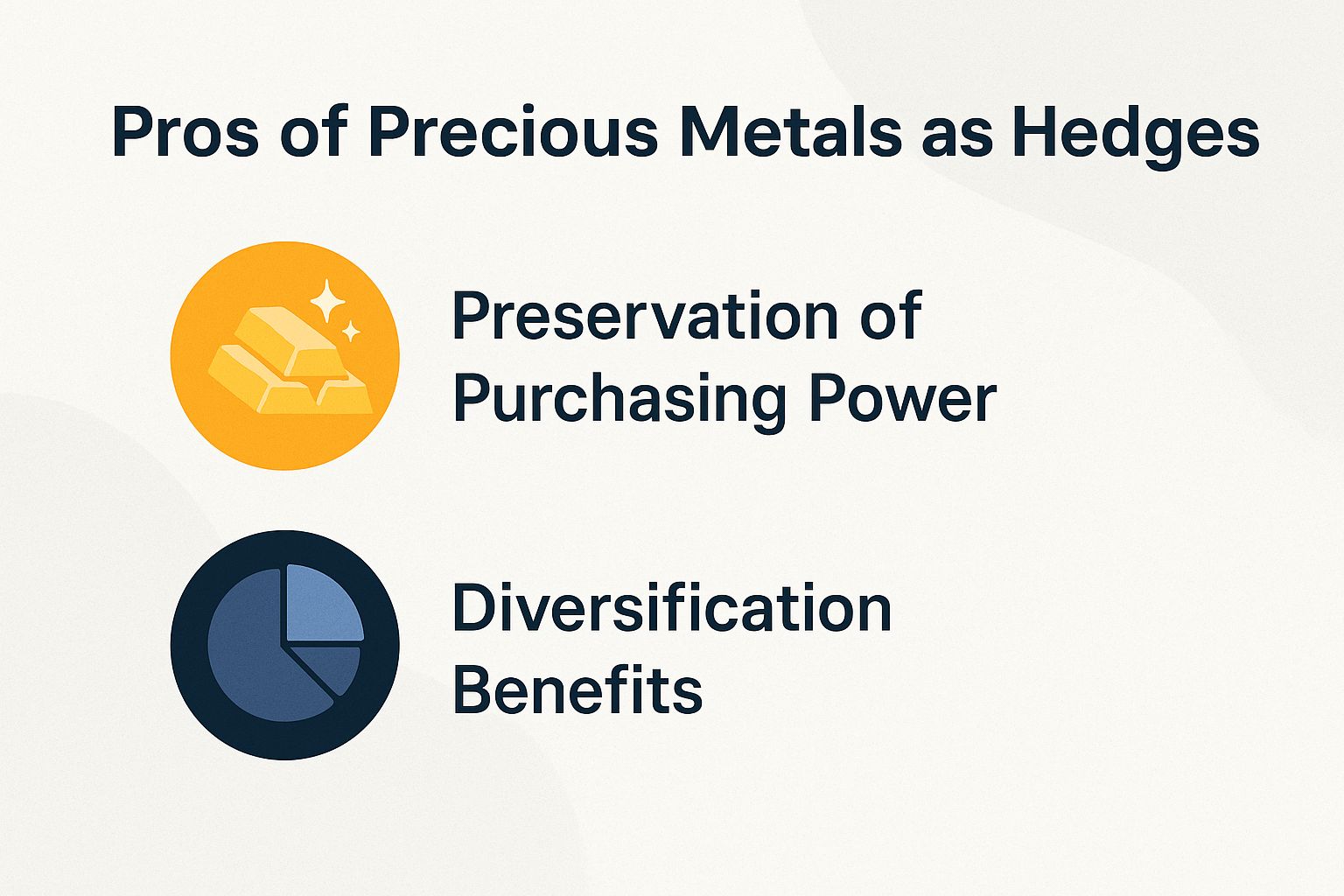 Pros of Precious Metals as Hedges
