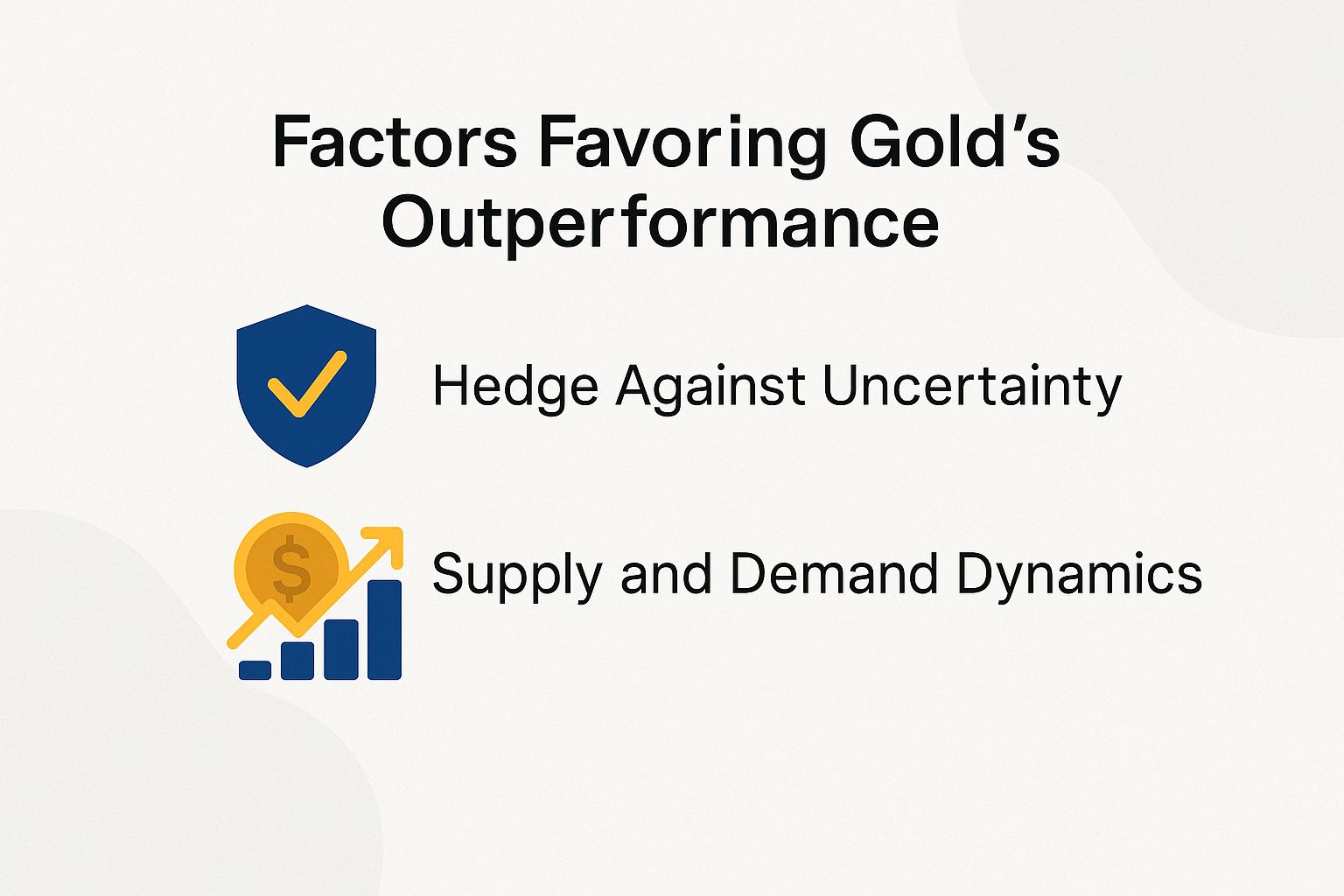 Factors Favoring Gold's Outperformance