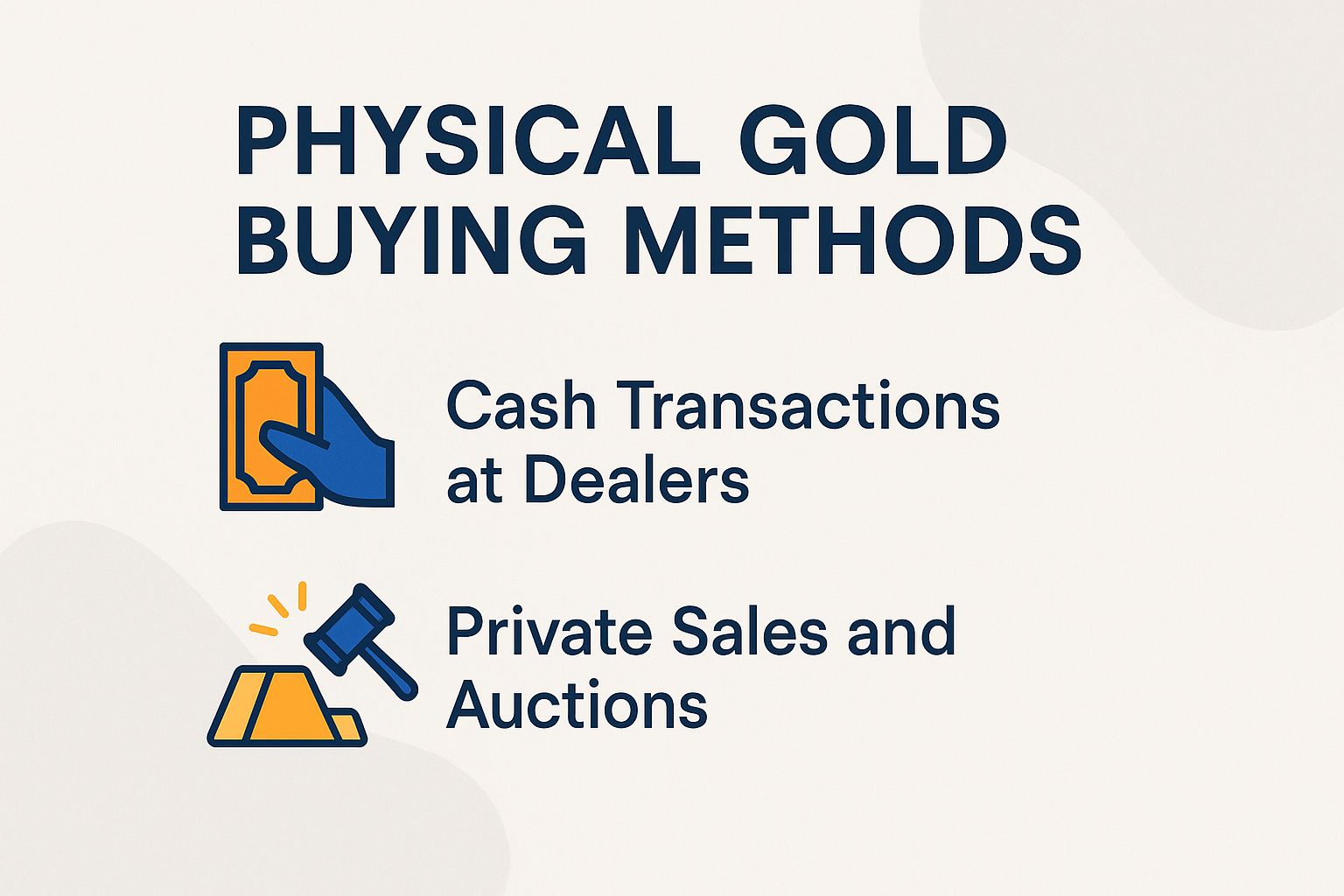 Physical Gold Buying Methods