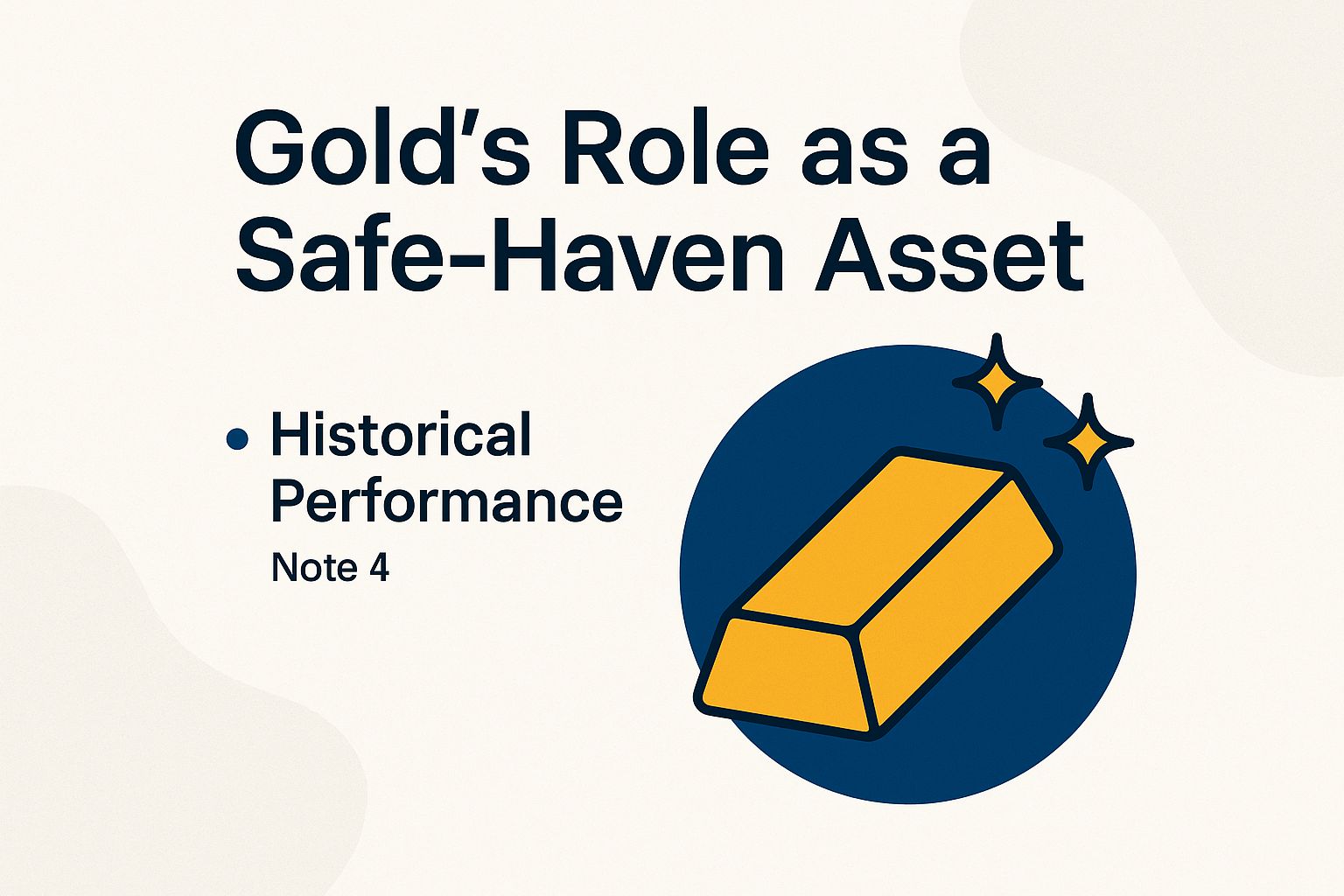 Gold shining as a safe haven during market storms