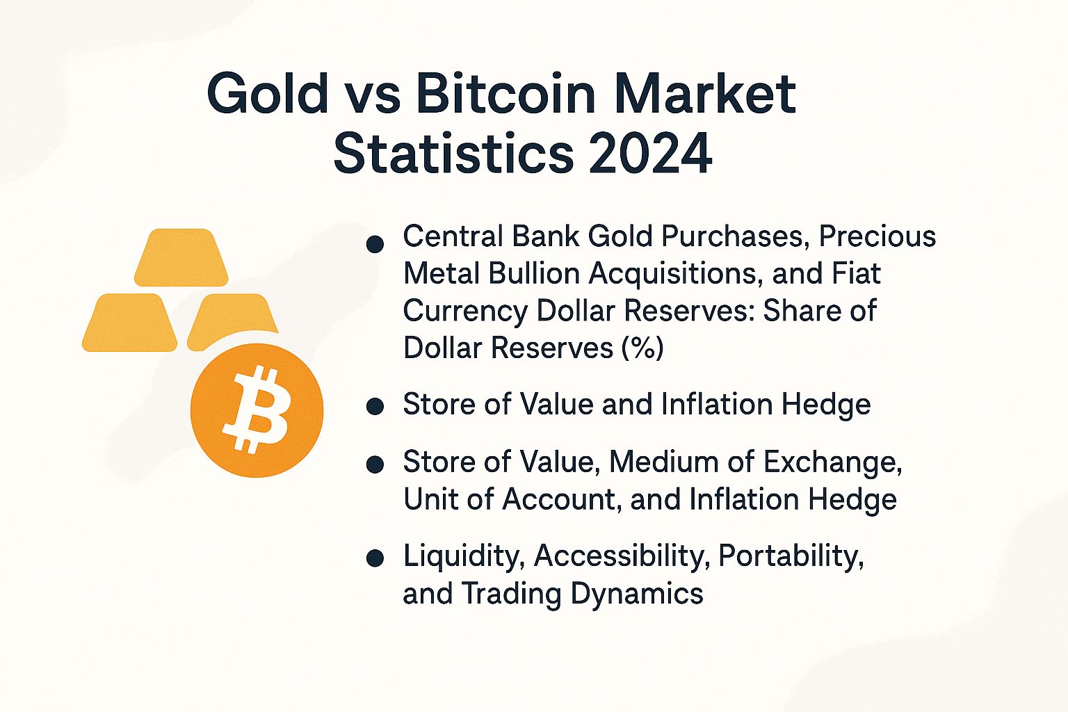 Gold vs Bitcoin Market Statistics 2024