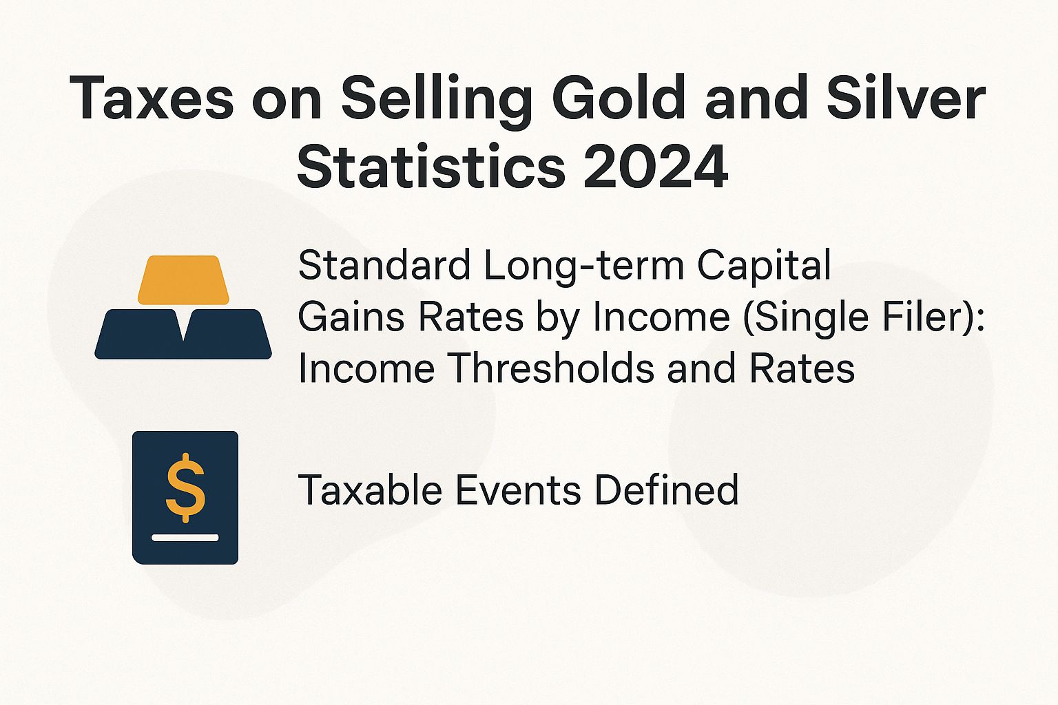 Taxes on Selling Gold and Silver Statistics 2024