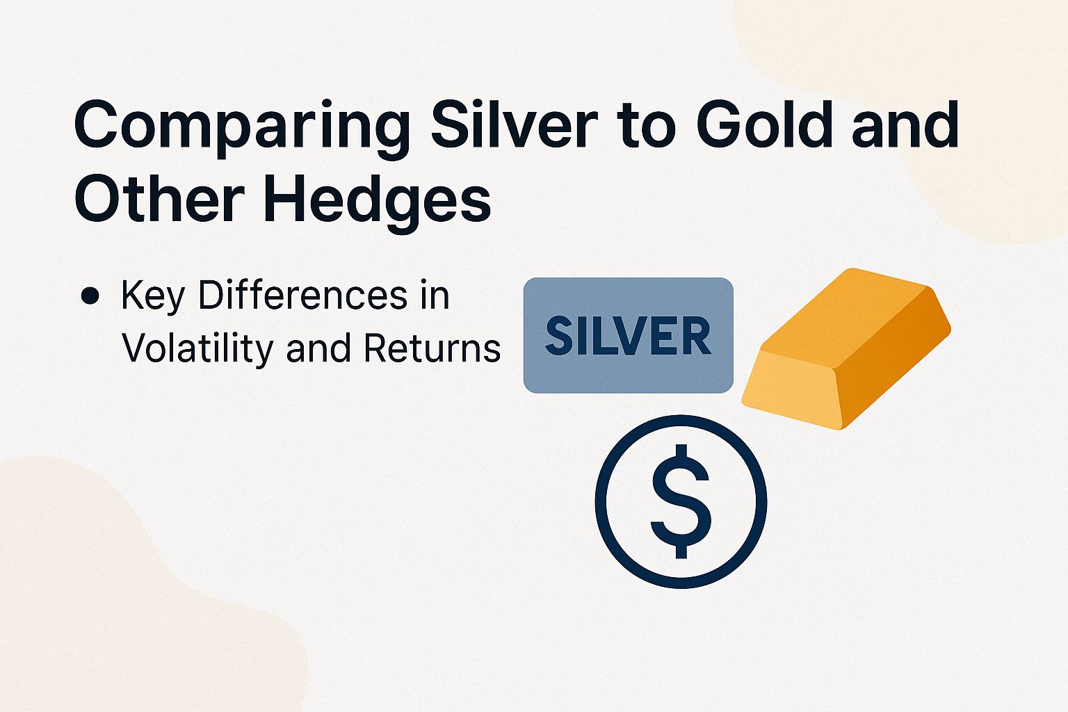 Chart showing silver vs gold returns, volatility, and other inflation hedges for investors