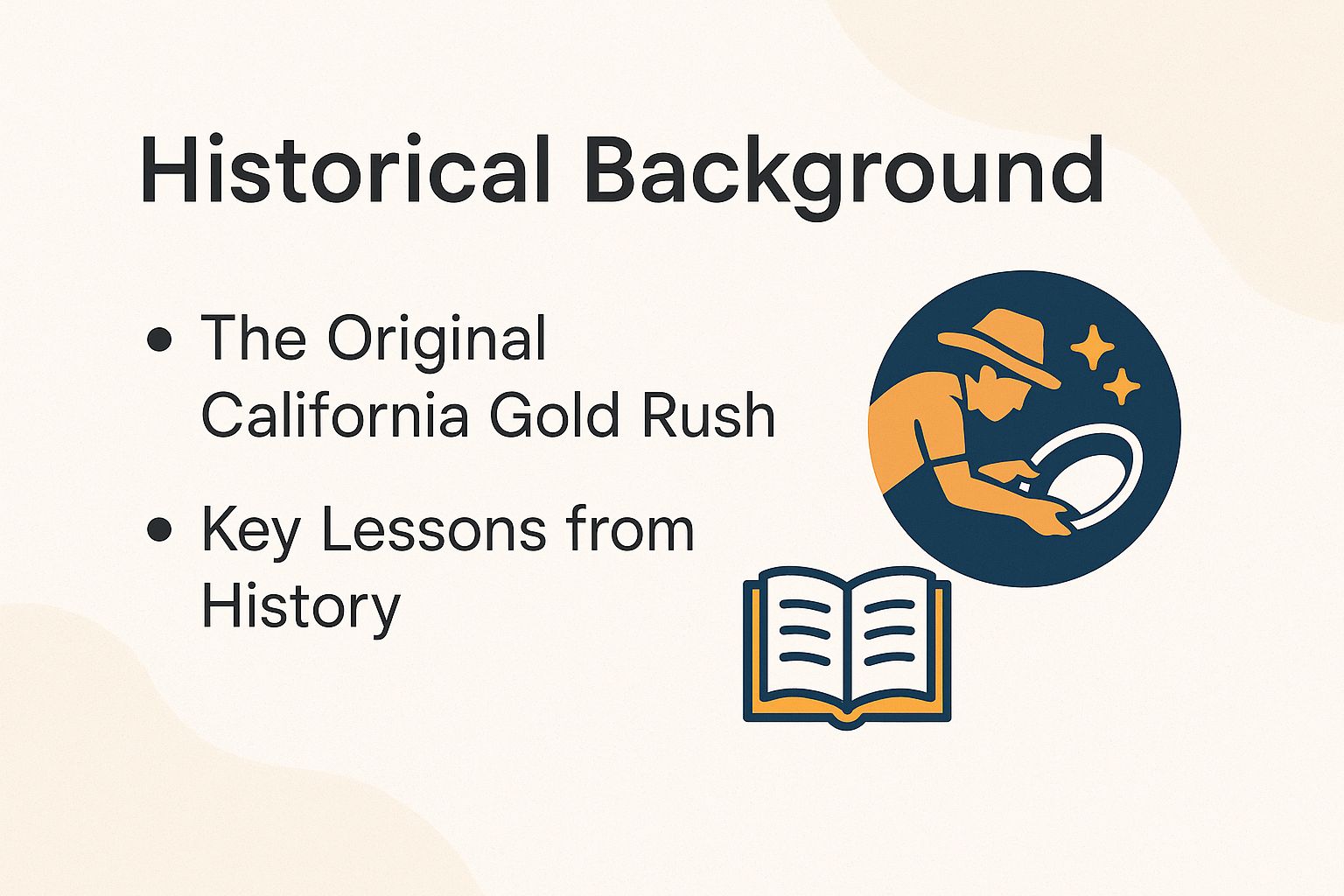 Map showing California Gold Rush historical background and economic boom