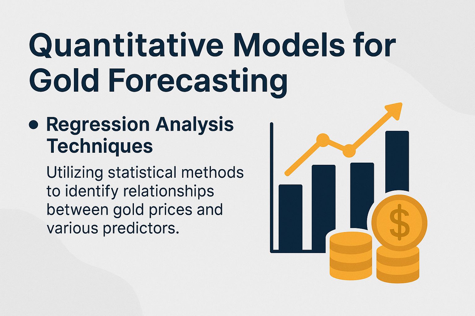 Chart showing quantitative models for forecasting gold prices
