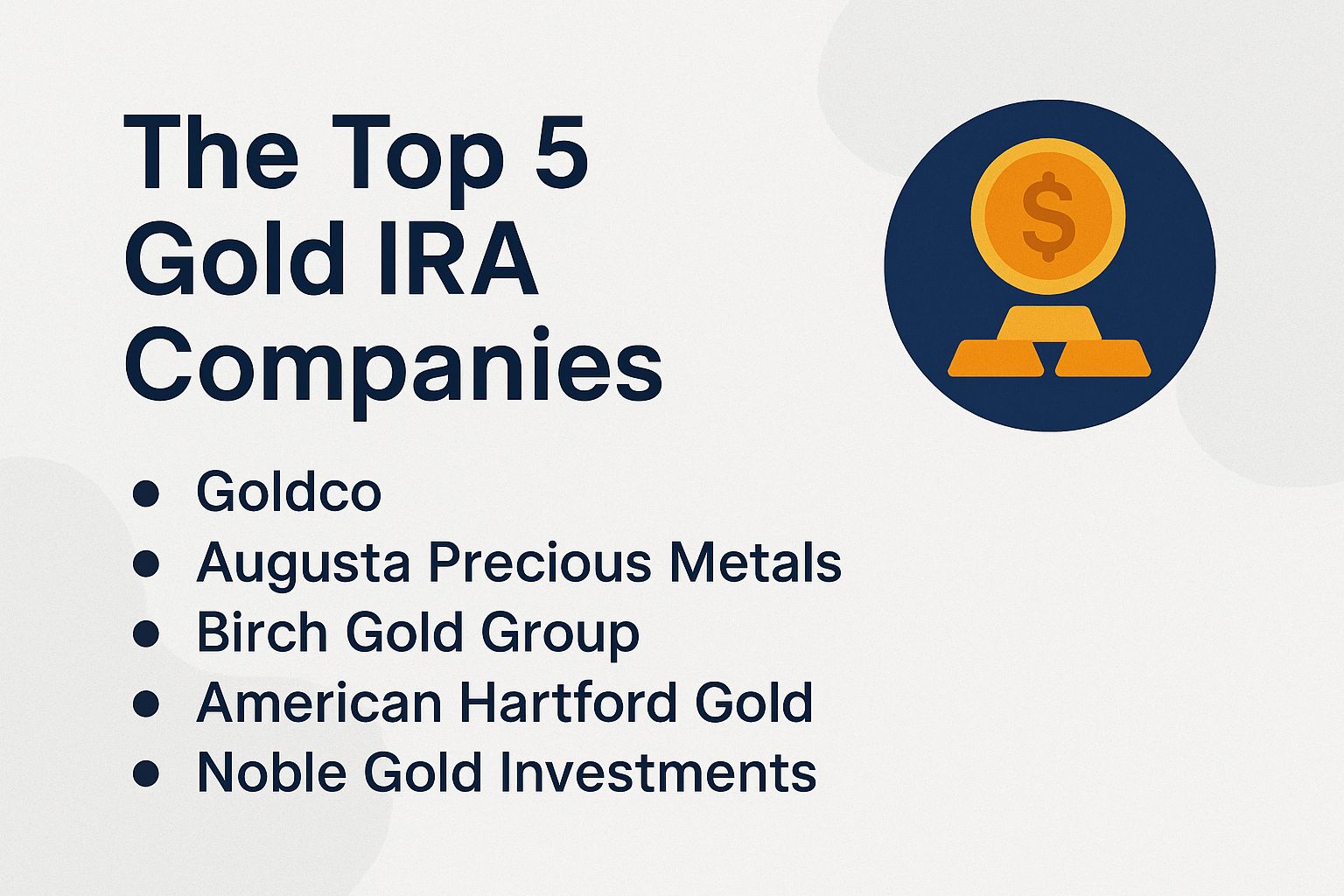 Exciting lineup of the top 5 gold IRA companies for 2024 investments