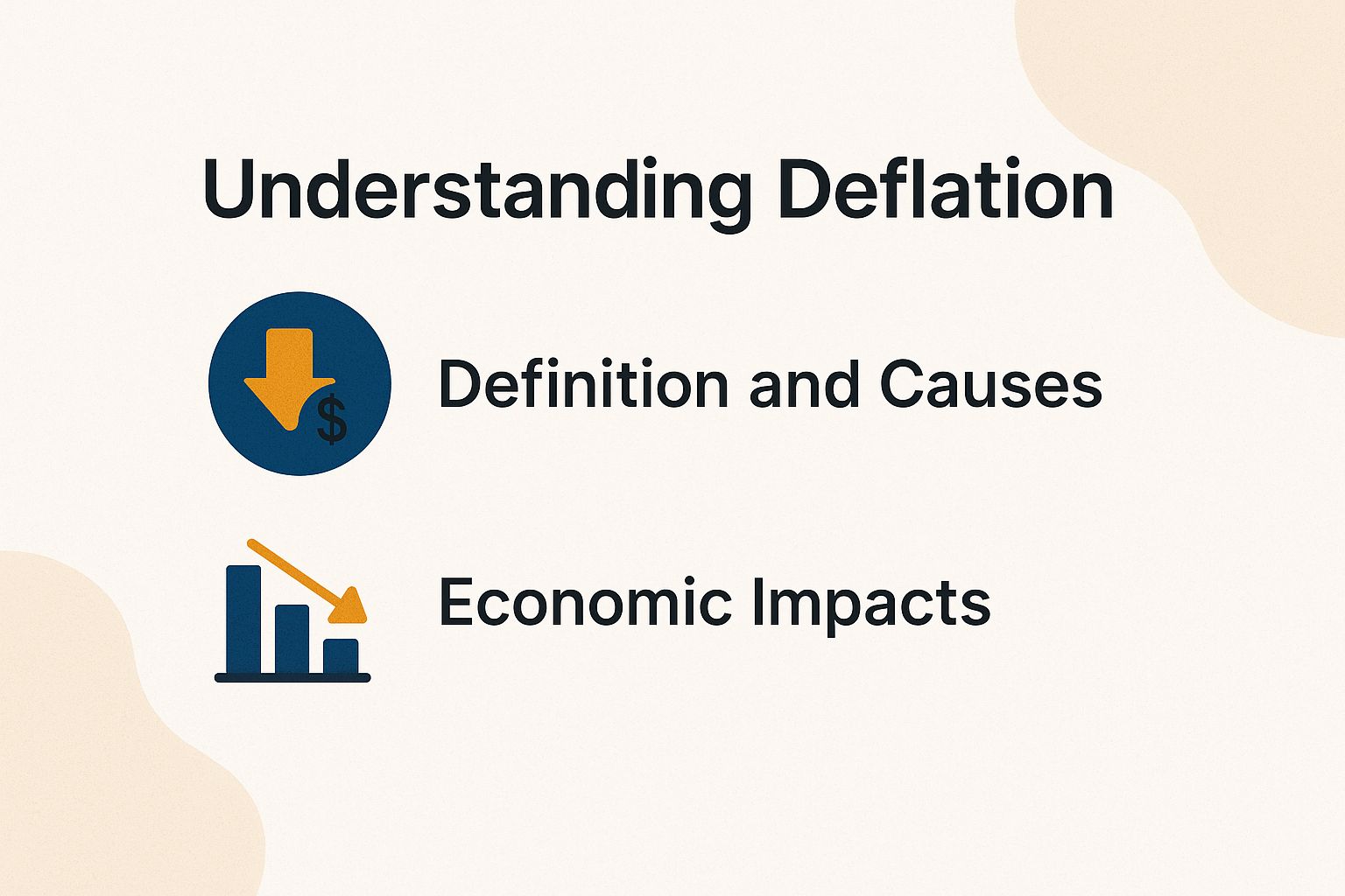 Graph showing deflation trends in history