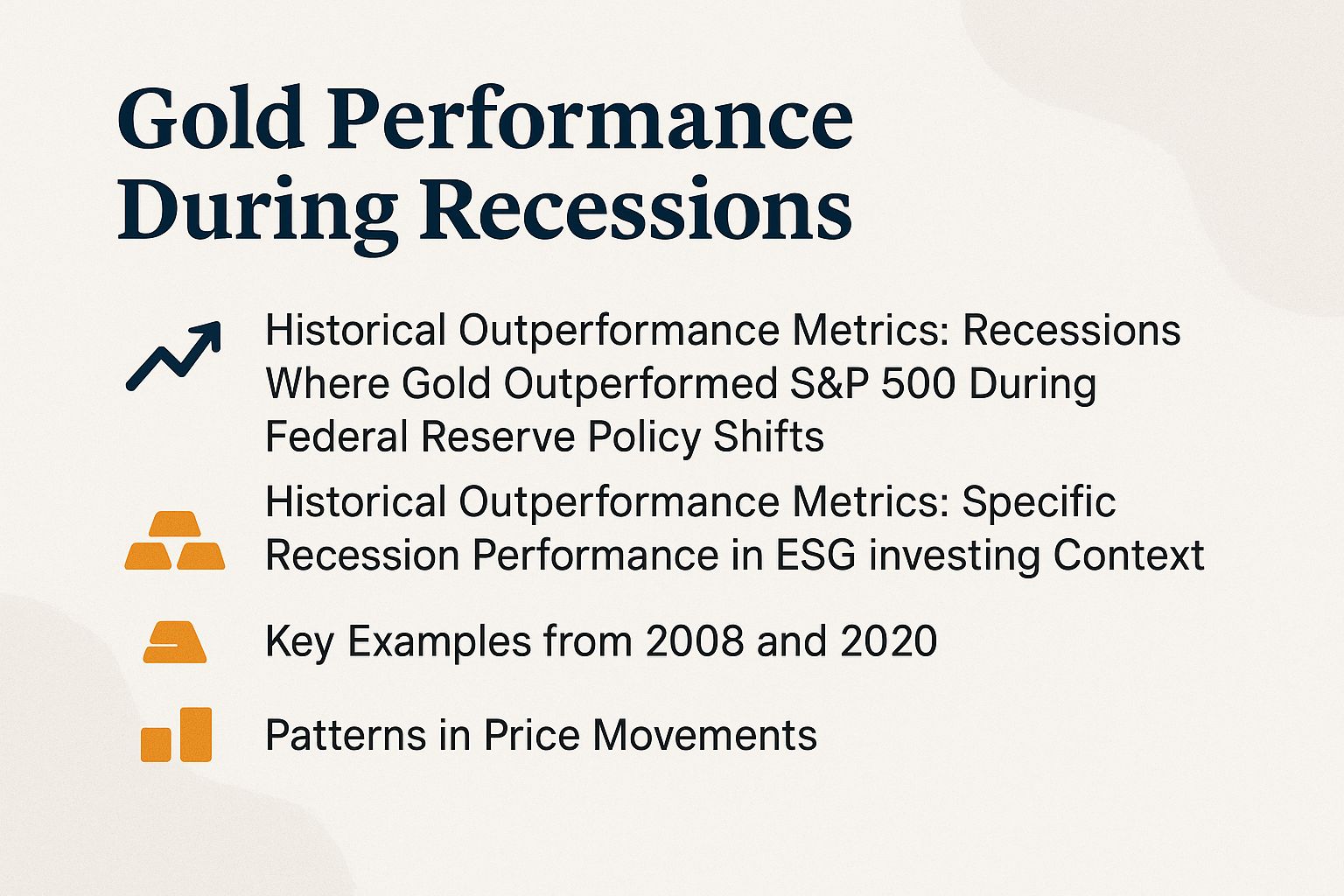 Gold Performance During Recessions