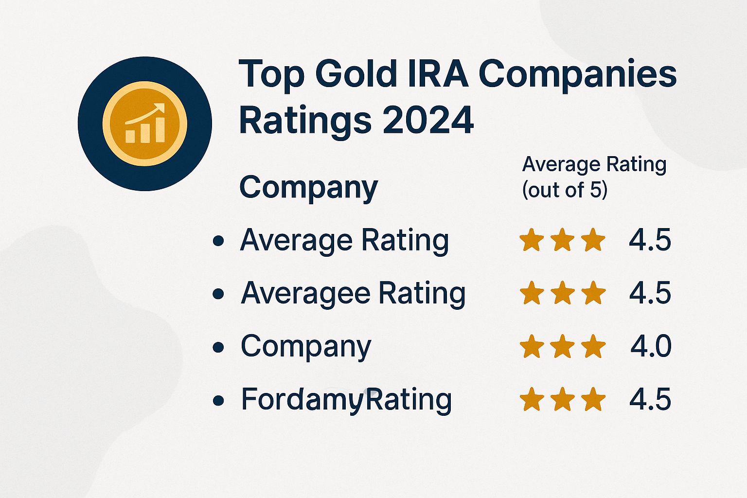 Top Gold IRA Companies Ratings 2024