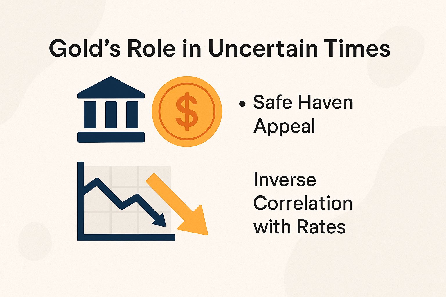 Gold shining as a safe haven in uncertain times